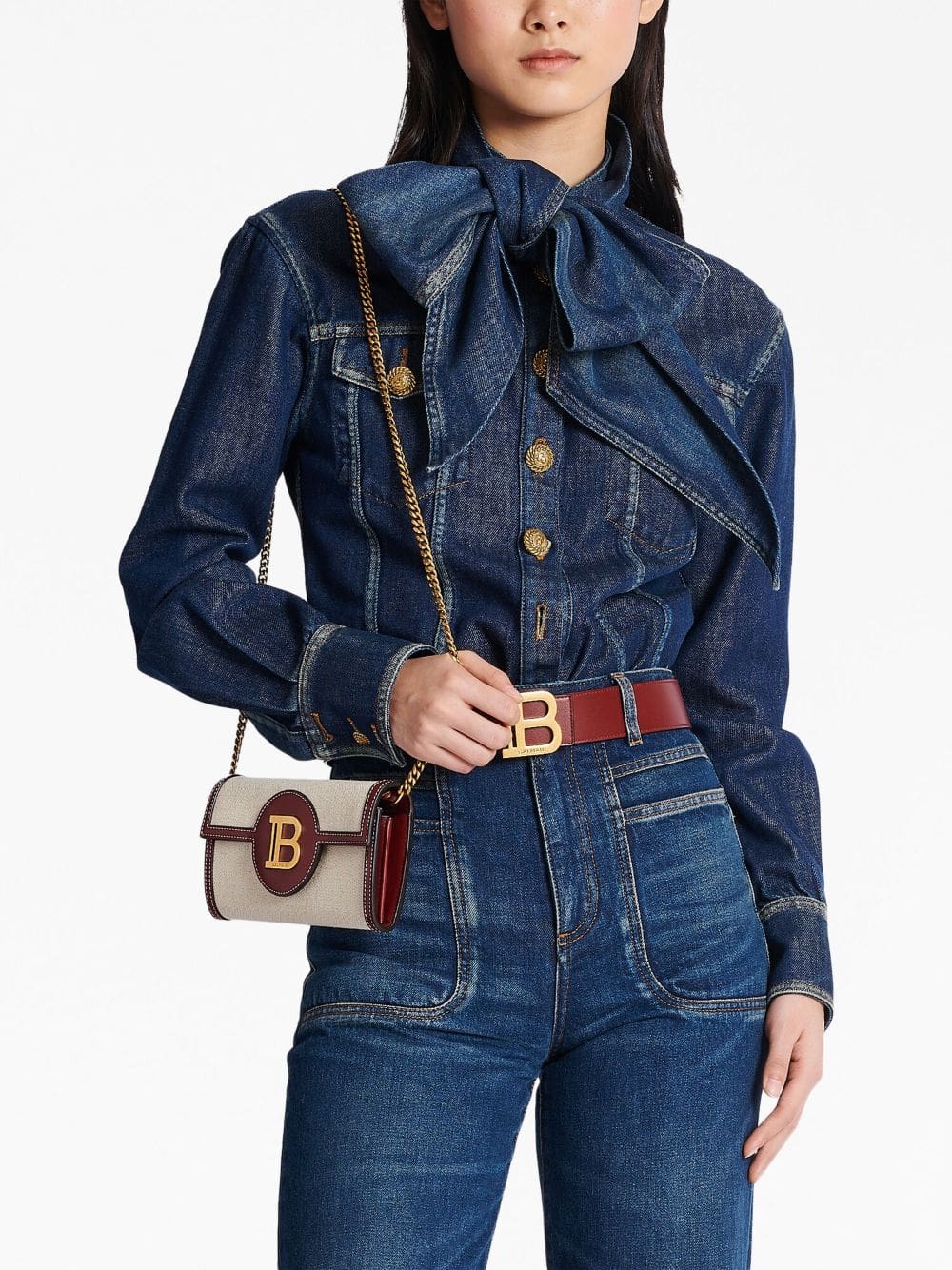 Balmain B-Buzz canvas wallet-on-chain - Image 2