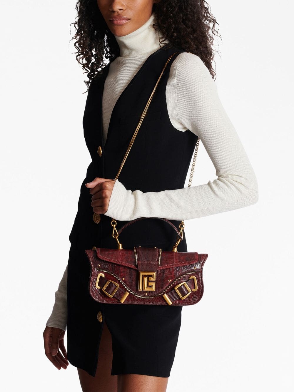 Balmain Blaze snakeskin shoulder bag - Image 3