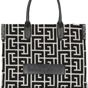 Balmain monogram-jacquard medium shopper bag