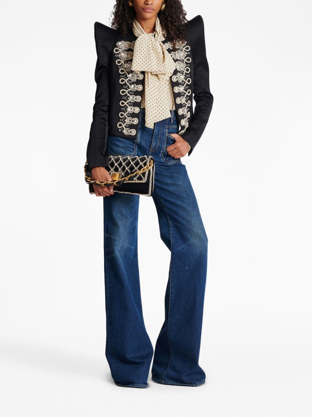 Balmain crystal-embellishment mini shoulder bag - Image 2