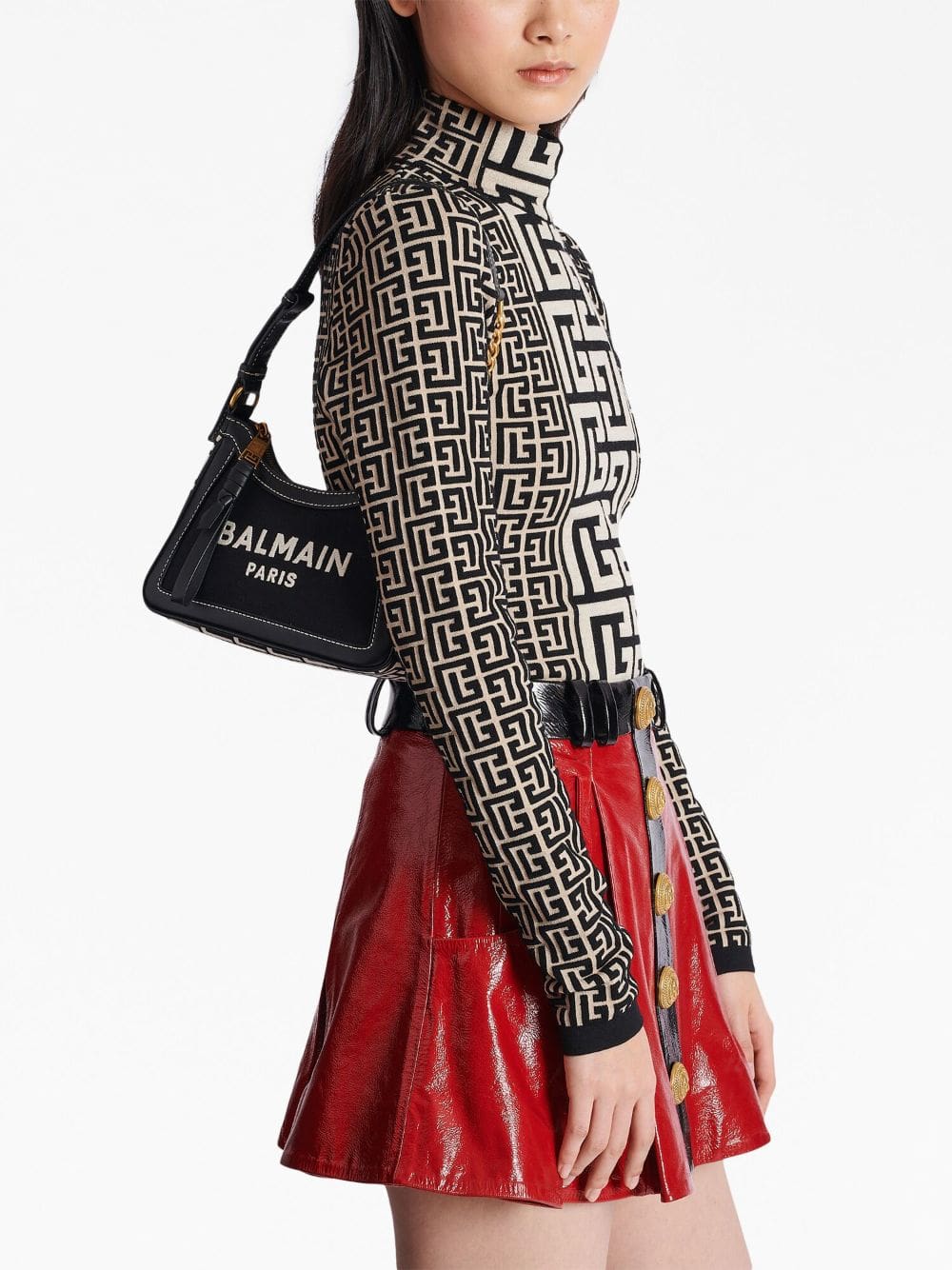 Balmain B-Army logo shoulder bag - Image 3