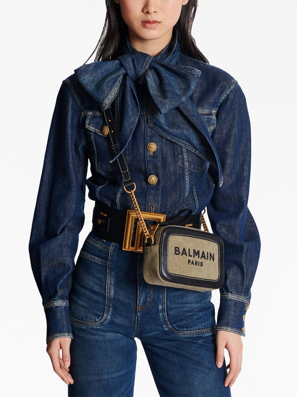 Balmain B-Army logo-print bag - Image 3