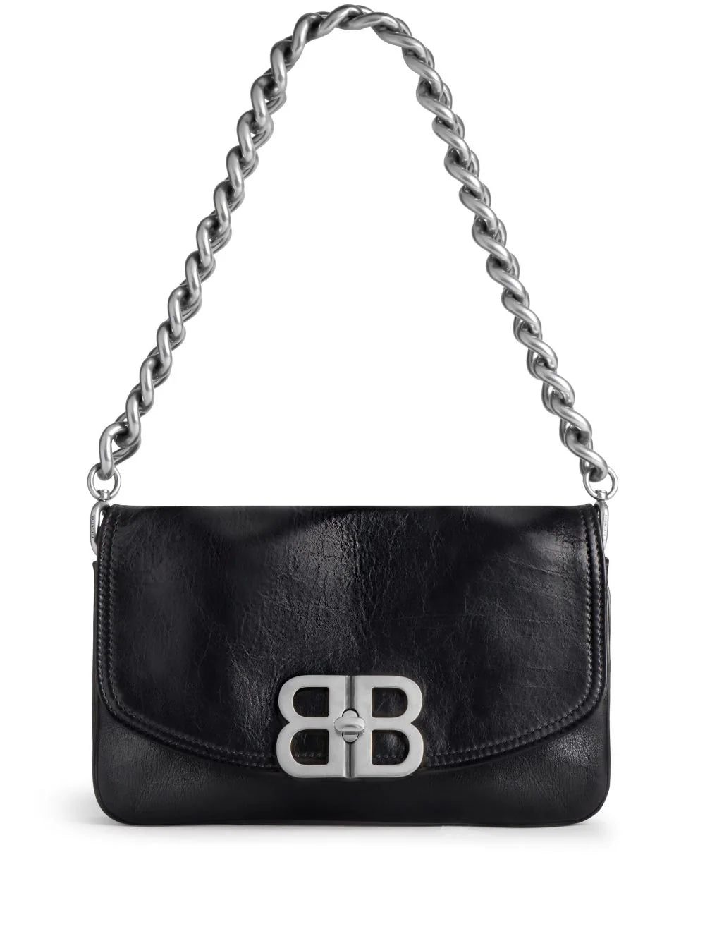 Balenciaga logo-plaque leather shoulder bag