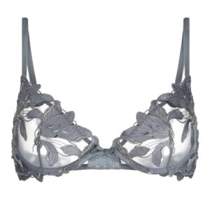 Fleur Du Mal Lily floral embroidery bra