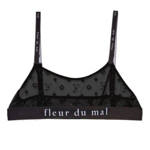 Fleur Du Mal logo-underband monogram-pattern sheer bra