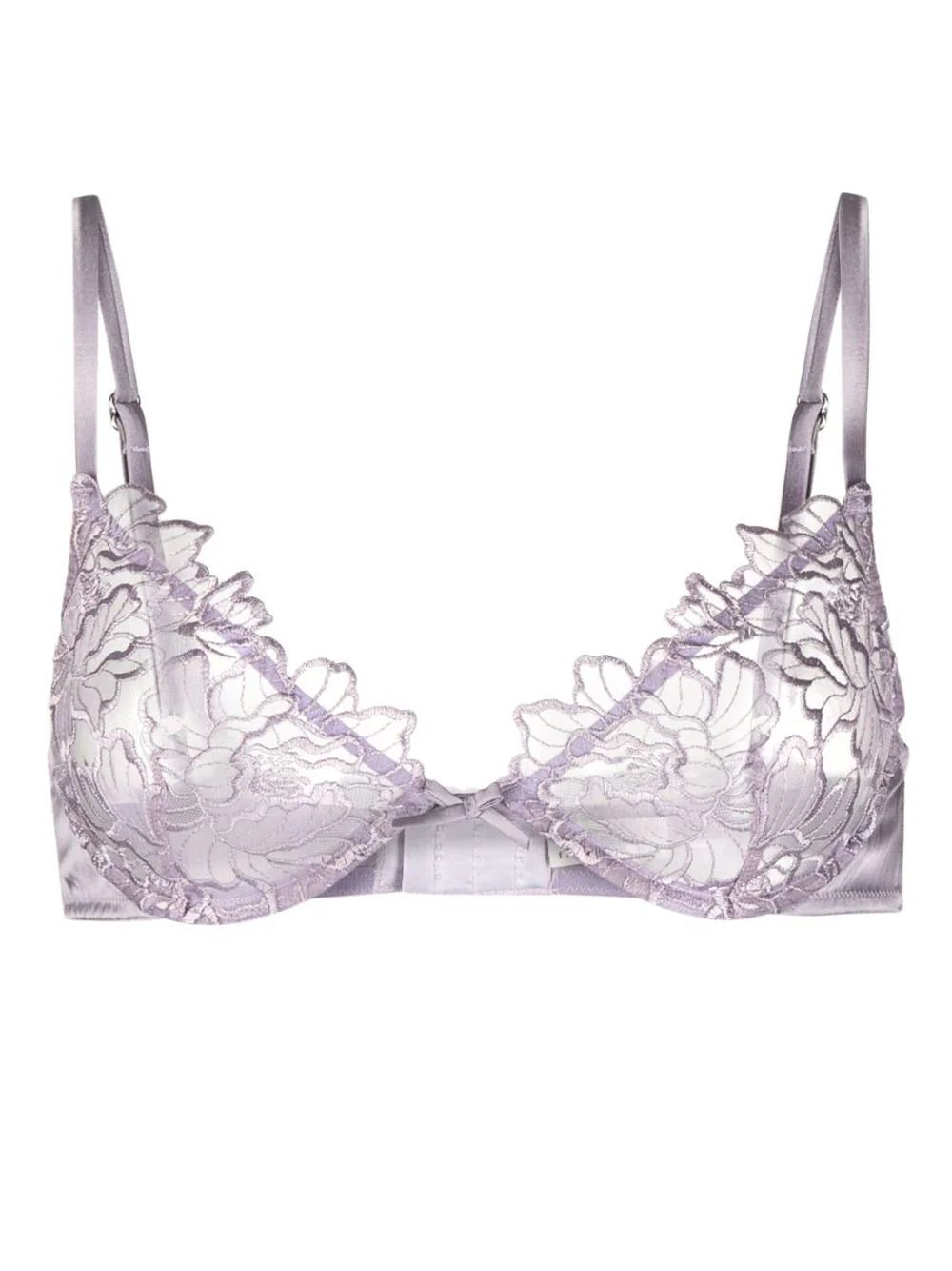 Fleur Du Mal Whitney floral embroidery bra