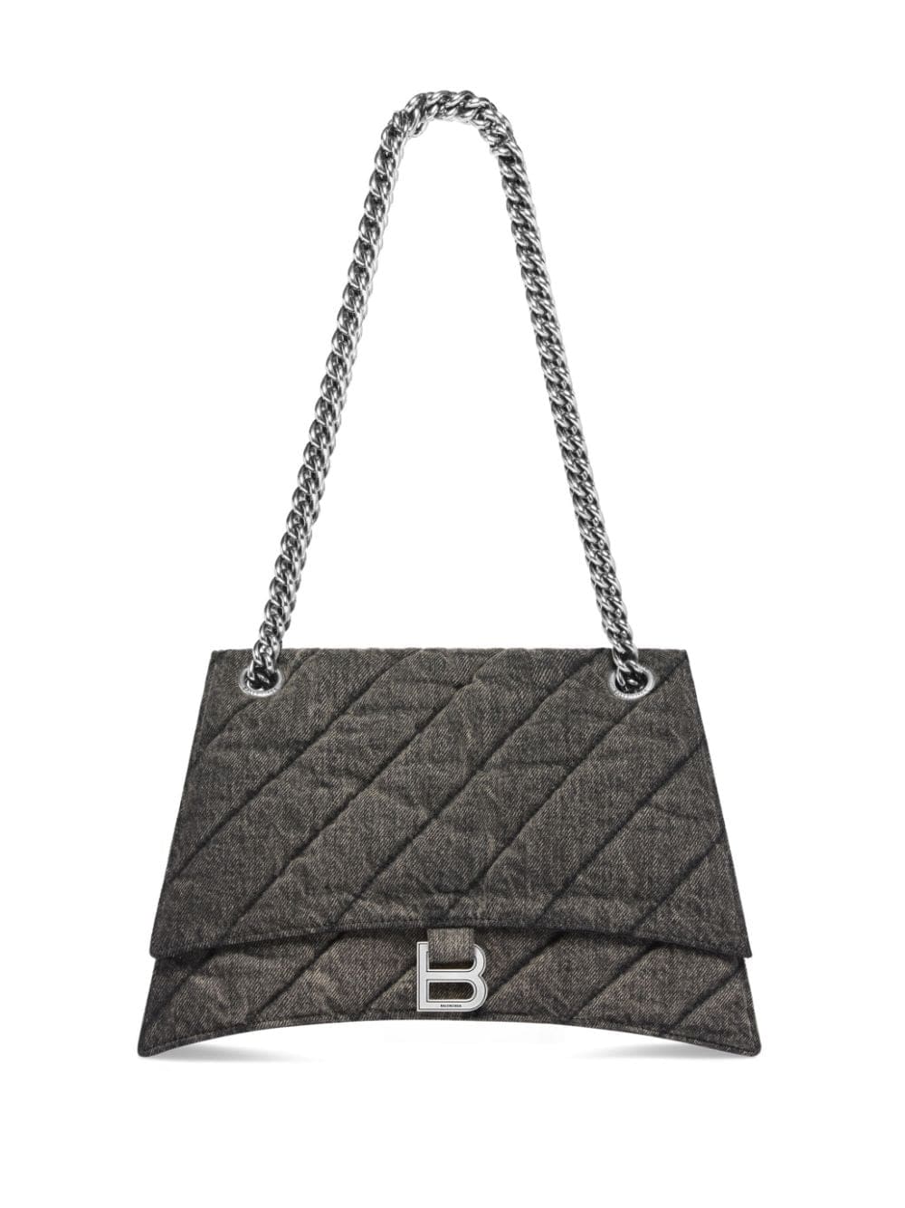 Balenciaga medium Crush denim shoulder bag - Image 4