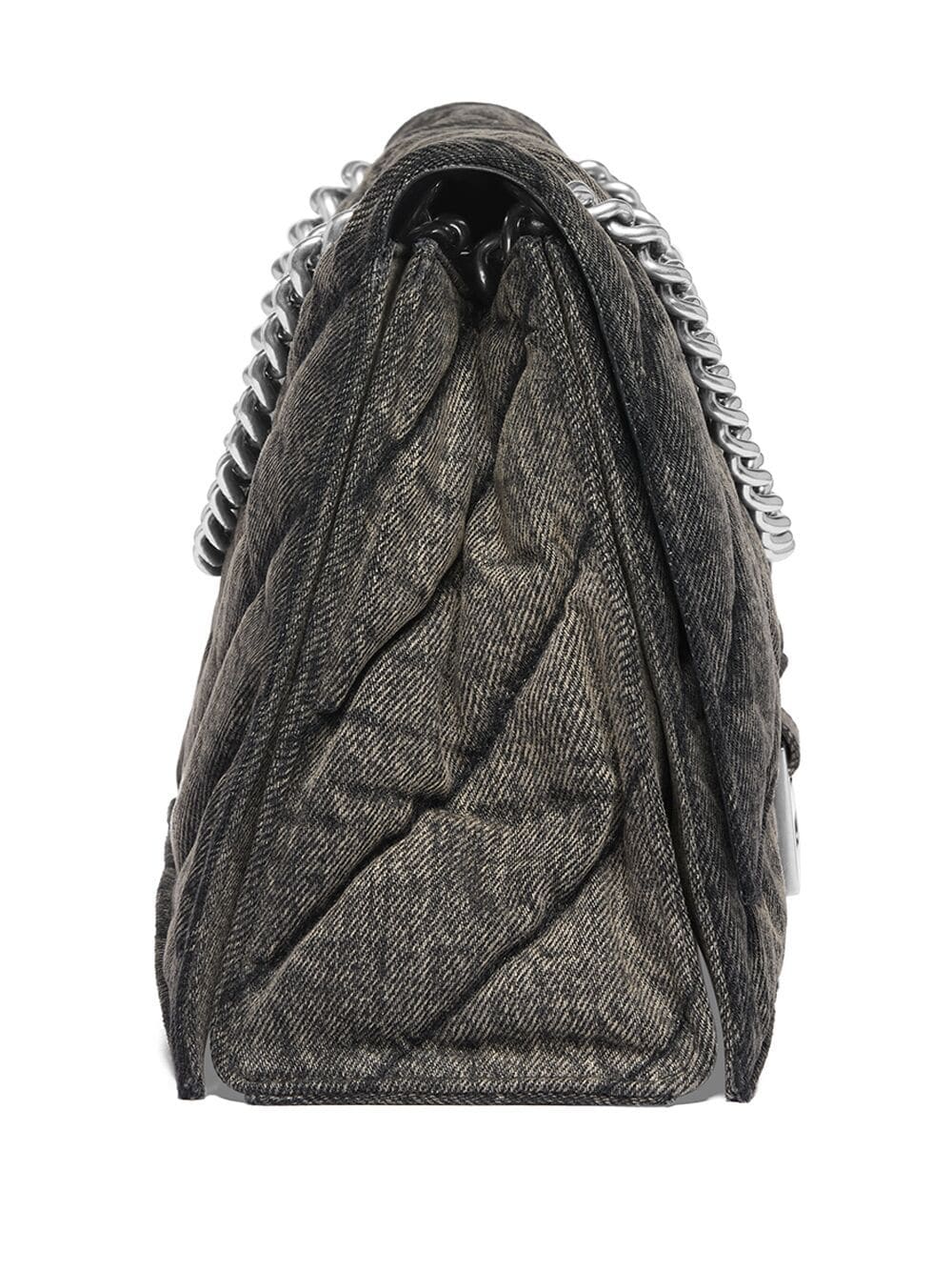 Balenciaga medium Crush denim shoulder bag - Image 3