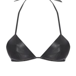 RTA triangle-cup leather bralette