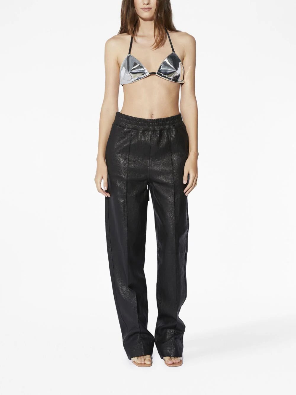 RTA triangle-cup metallic-finish bralette - Image 3