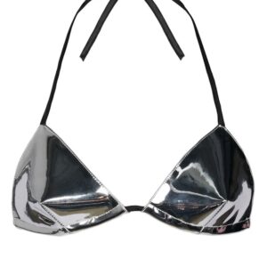 RTA triangle-cup metallic-finish bralette