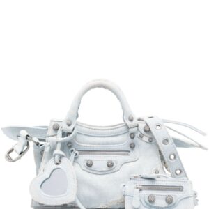 Balenciaga mini Neo Cagole denim tote bag