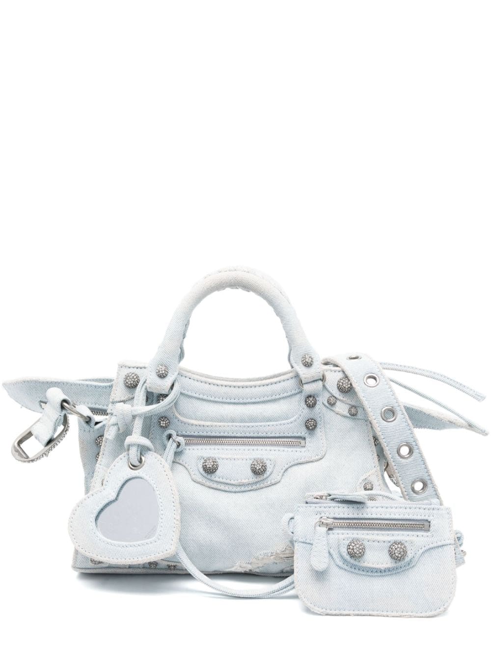 Balenciaga mini Neo Cagole denim tote bag