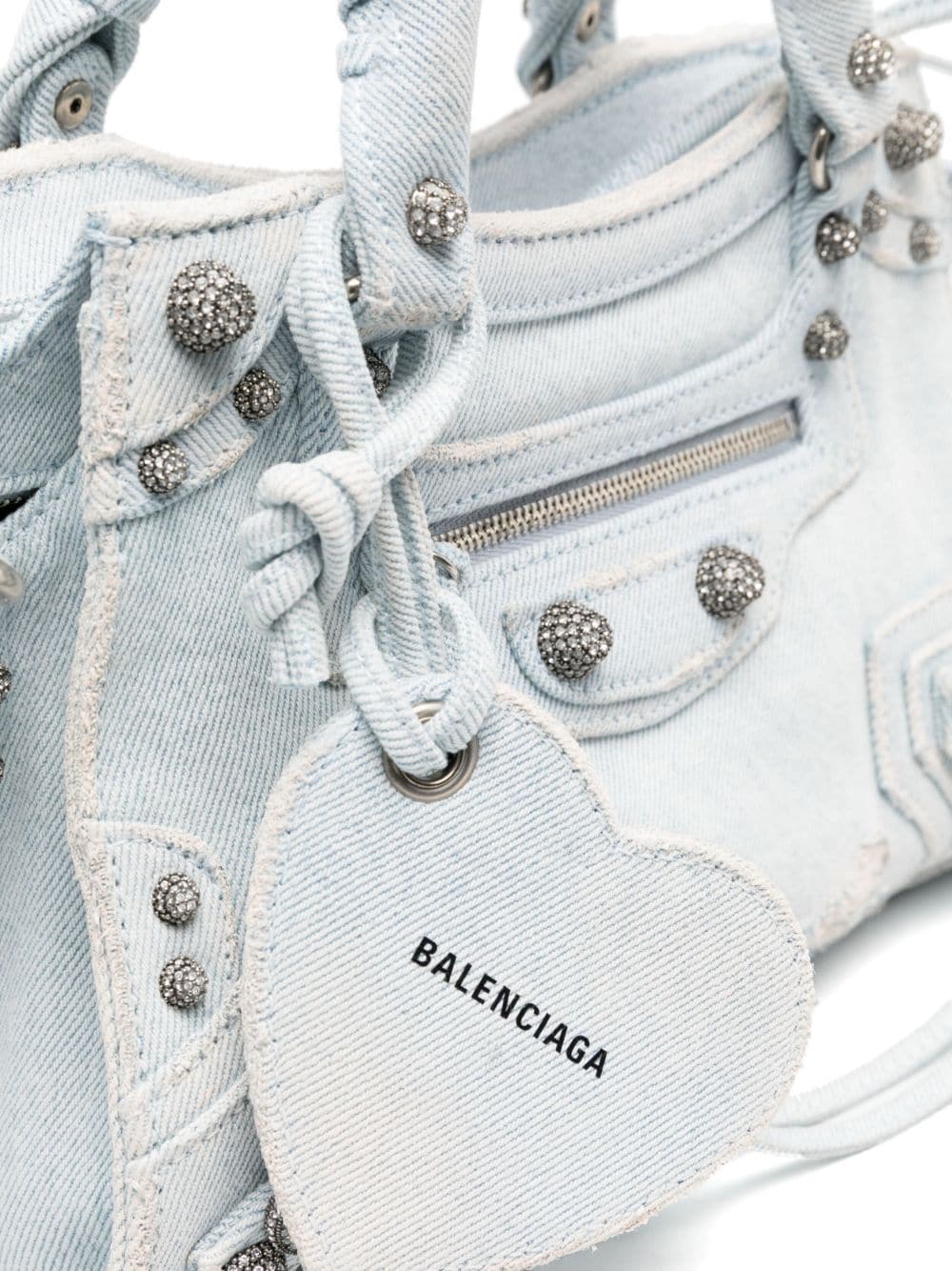Balenciaga mini Neo Cagole denim tote bag - Image 5