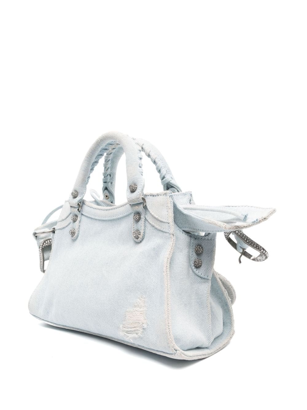 Balenciaga mini Neo Cagole denim tote bag - Image 4