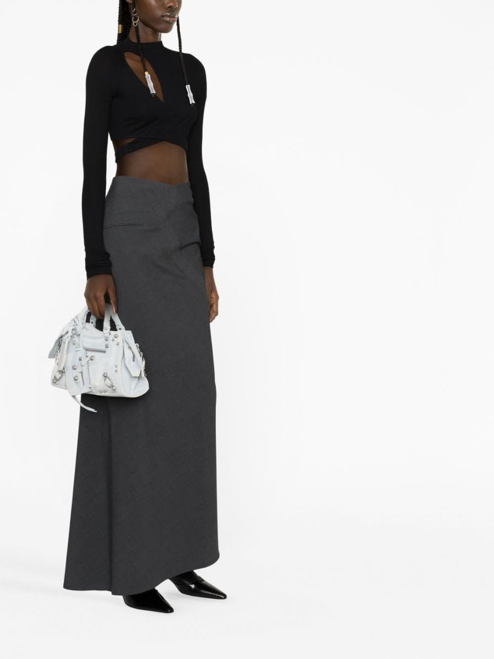 Balenciaga mini Neo Cagole denim tote bag - Image 2