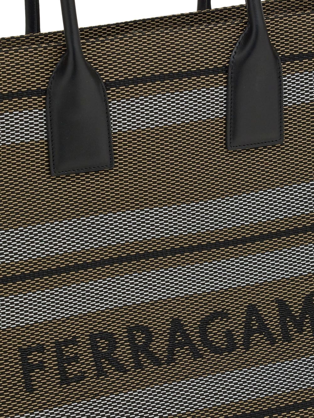 Ferragamo Signature (L) striped tote bag - Image 4
