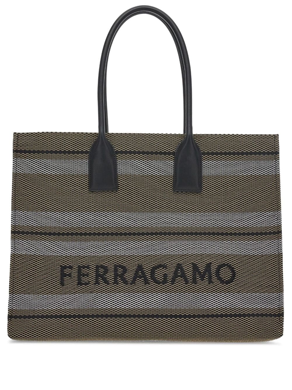 Ferragamo Signature (L) striped tote bag