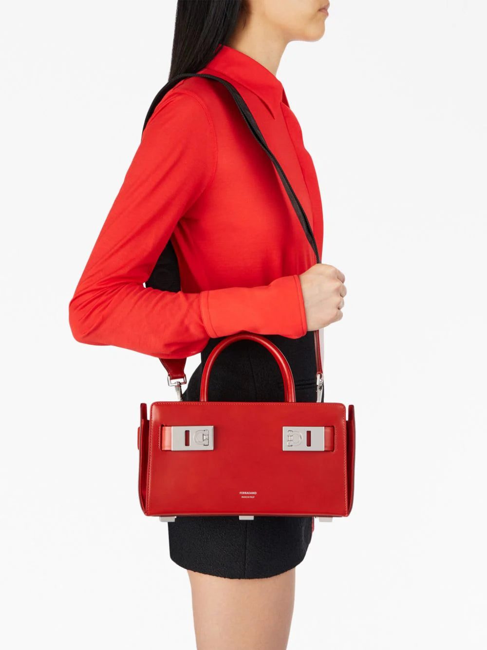 Ferragamo small Gancini buckles leather tote bag - Image 2