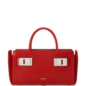Ferragamo small Gancini buckles leather tote bag