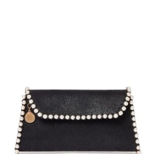 Stella McCartney Falabella pearl-detail clutch bag