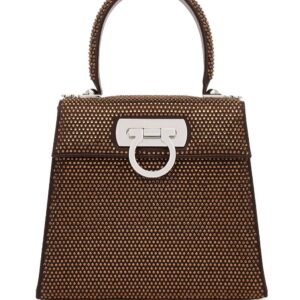 Ferragamo Iconic Top Handle crystal bag