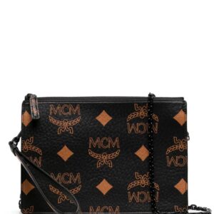 MCM small Maxi Visetos wristlet zip pouch