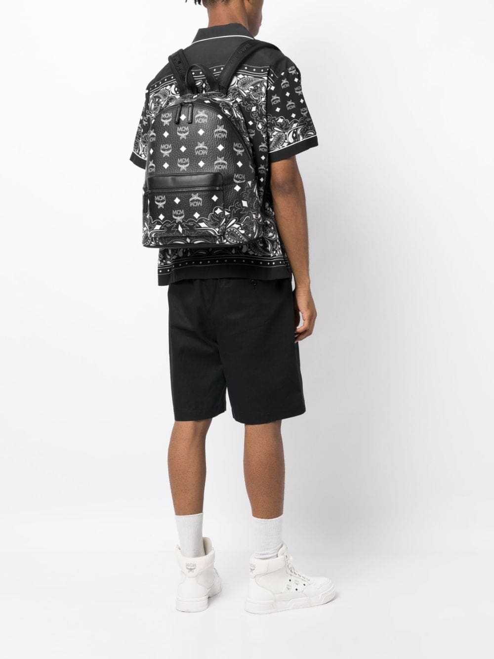 MCM medium Stark bandana monogram backpack - Image 5