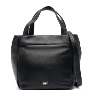 DKNY logo-plaque leather crossbody bag