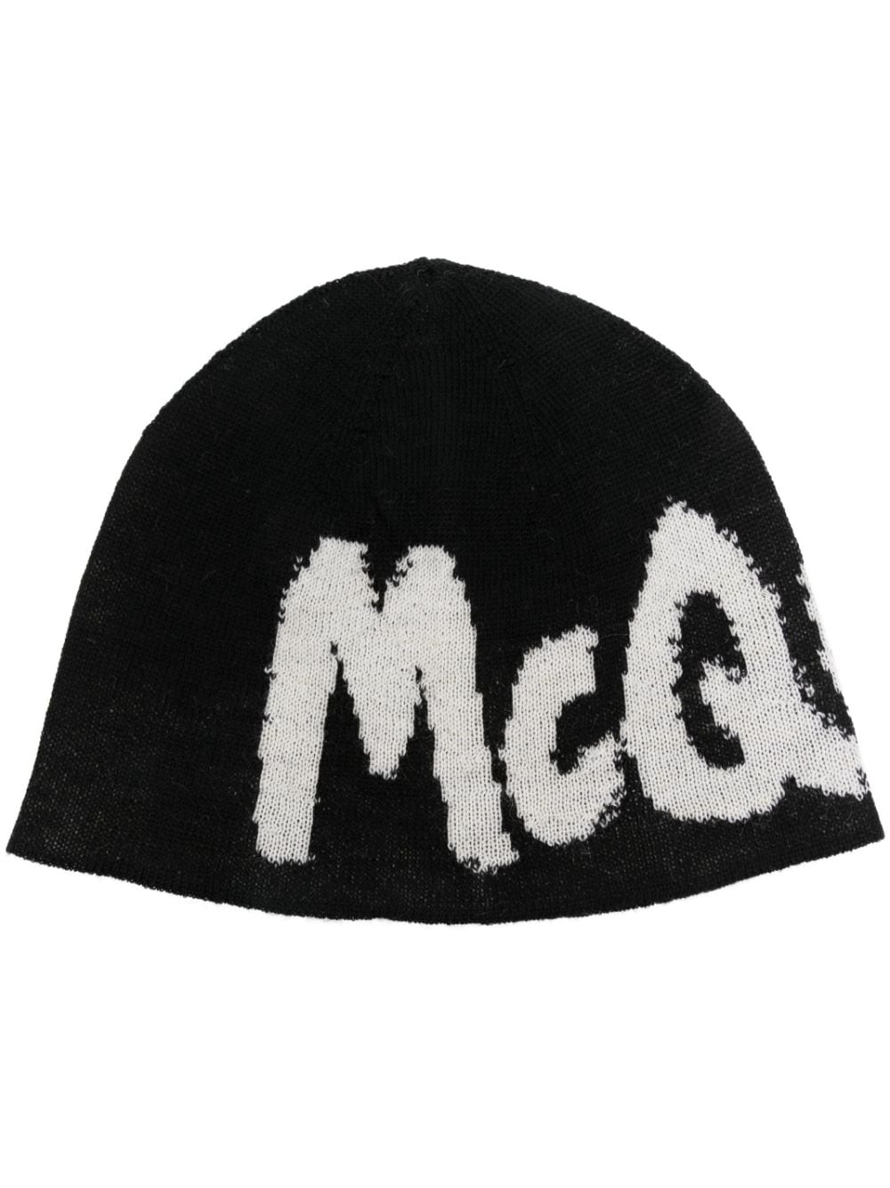 Alexander McQueen logo-print wool beanie