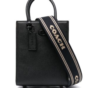 Coach logo plaque tote bag