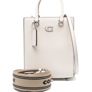 Coach logo plaque tote bag