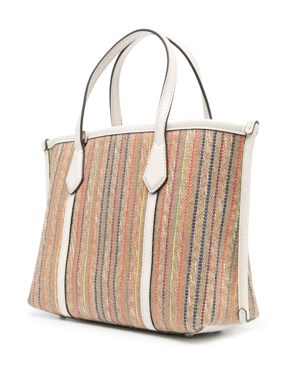 Tory Burch small Perry raffia tote bag - Image 4