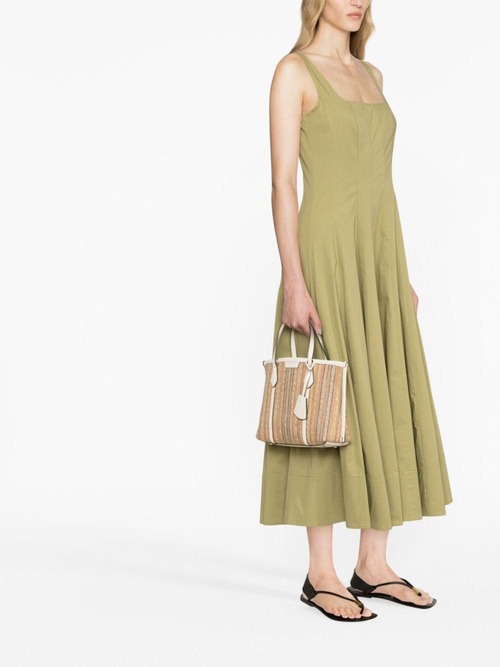 Tory Burch small Perry raffia tote bag - Image 2