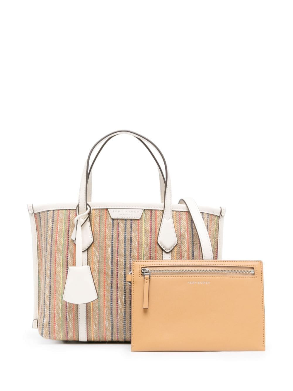 Tory Burch small Perry raffia tote bag