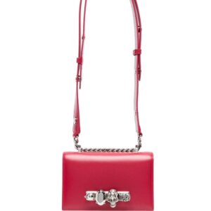 Alexander McQueen skull-motif leather shoulder bag