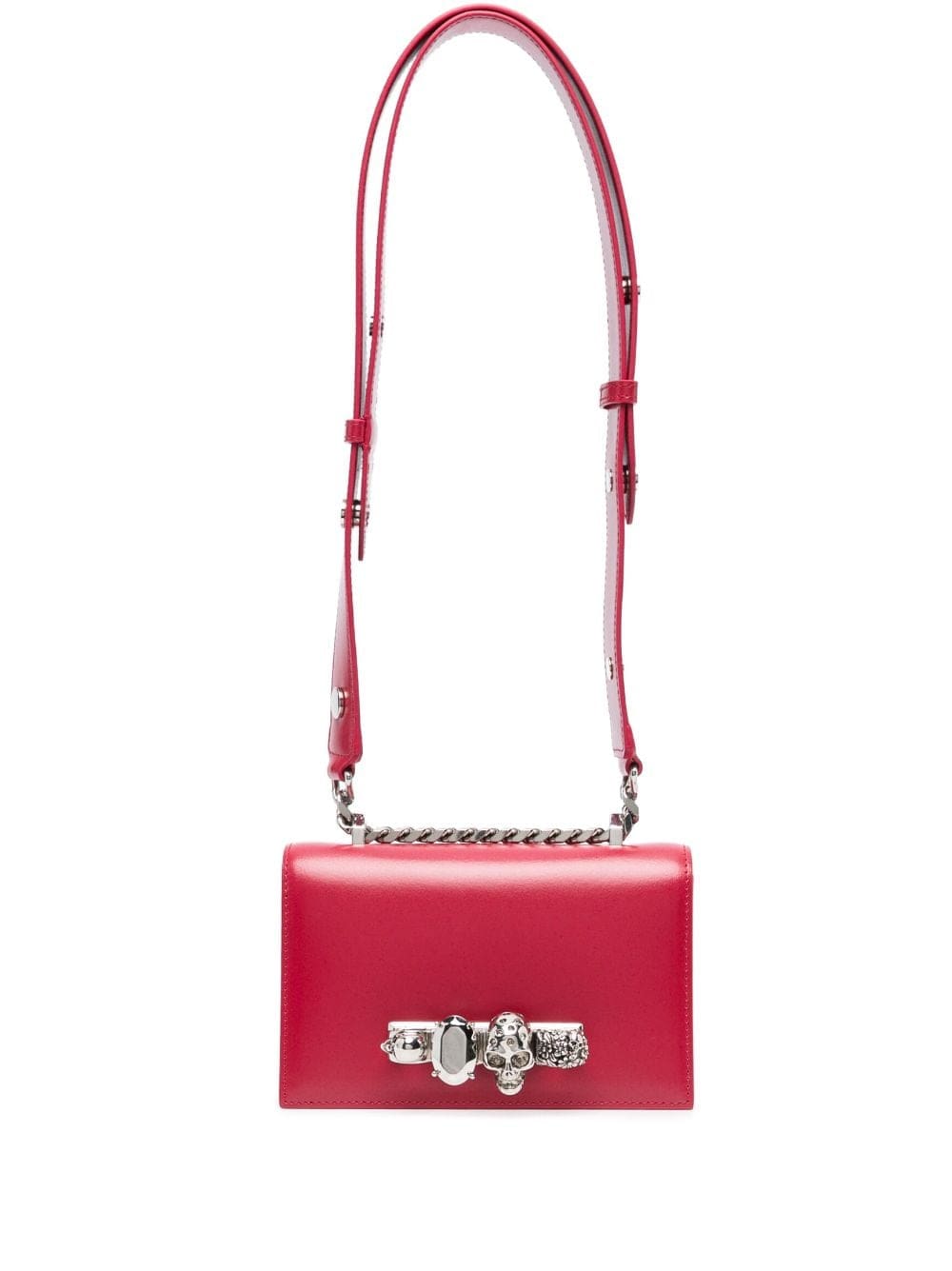Alexander McQueen skull-motif leather shoulder bag