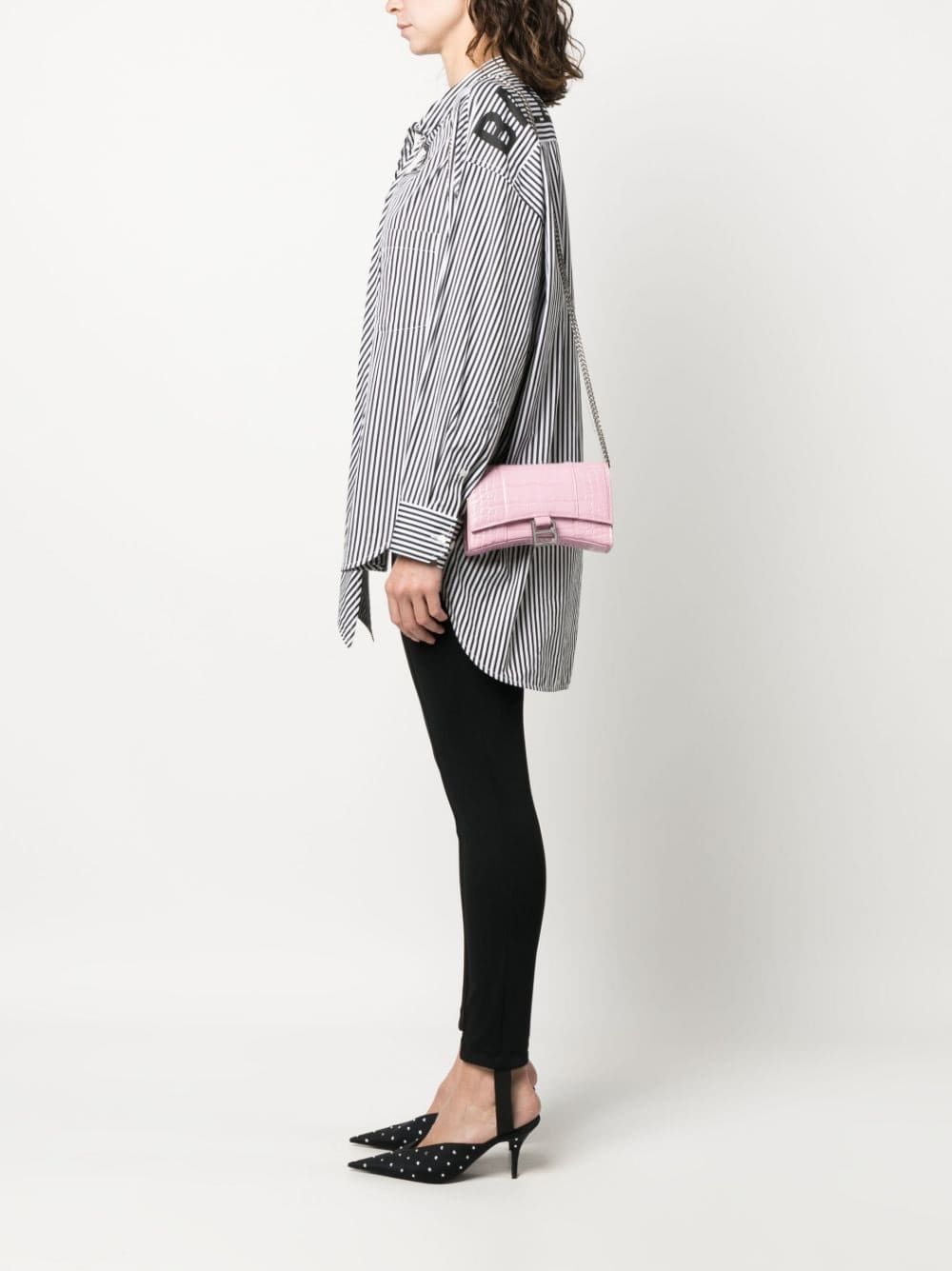 Balenciaga Hourglass crocodile-effect leather wallet - Image 2