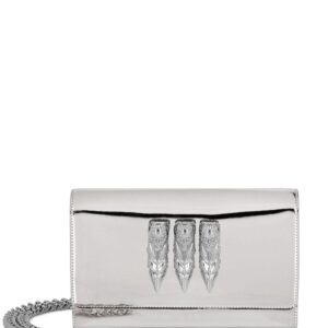 Philipp Plein Mirror leather clutch bag