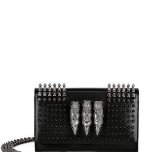 Philipp Plein stud-embellished leather clutch bag