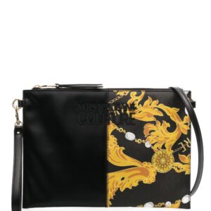 Versace Jeans Couture Barocco-print logo-plaque clutch bag