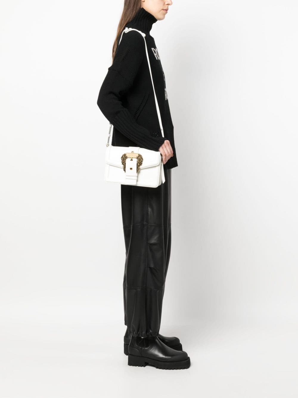 Versace Jeans Couture baroque-buckle satchel bag - Image 2