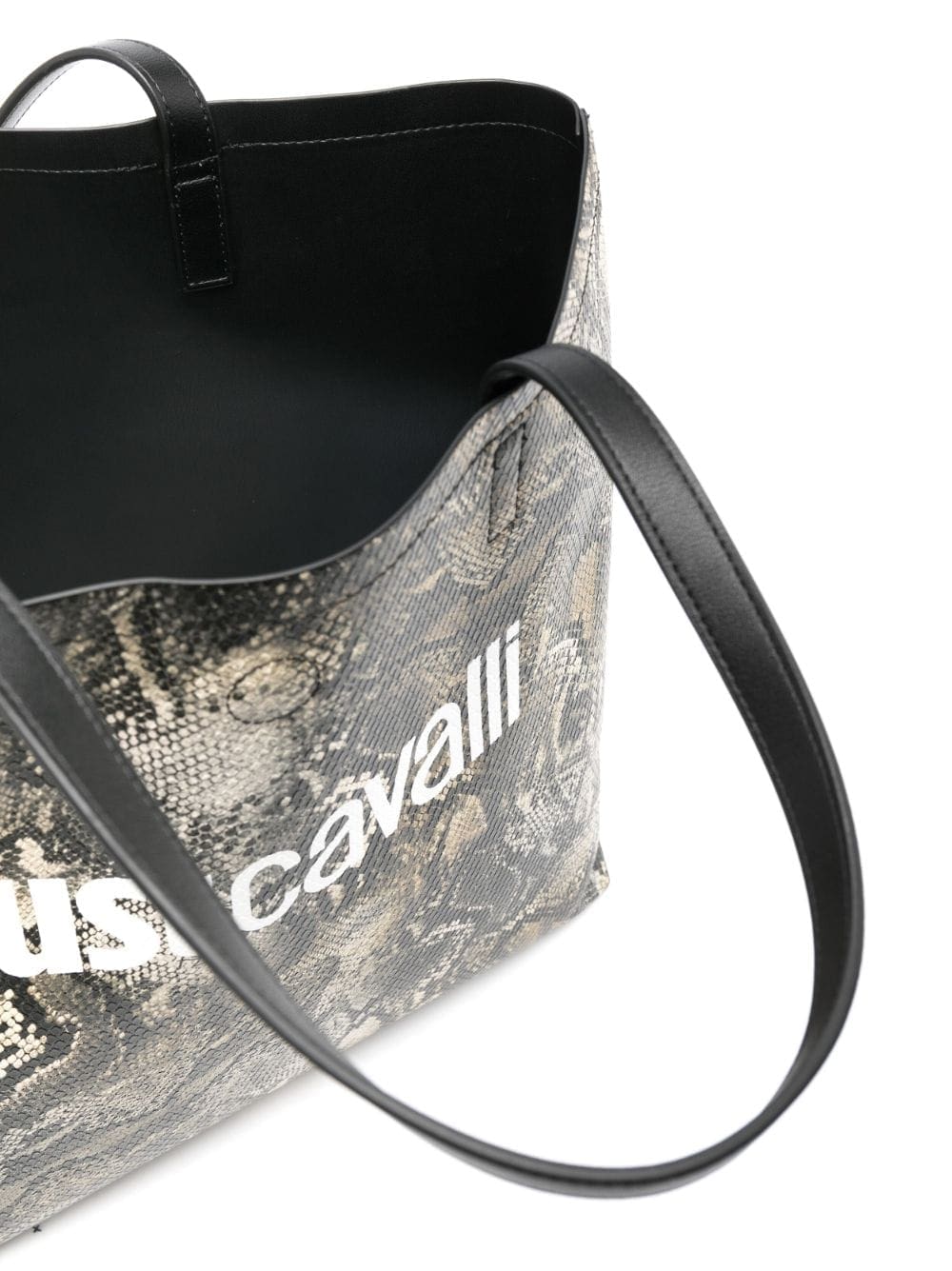 Just Cavalli logo-print snakeskin-effect tote bag - Image 5