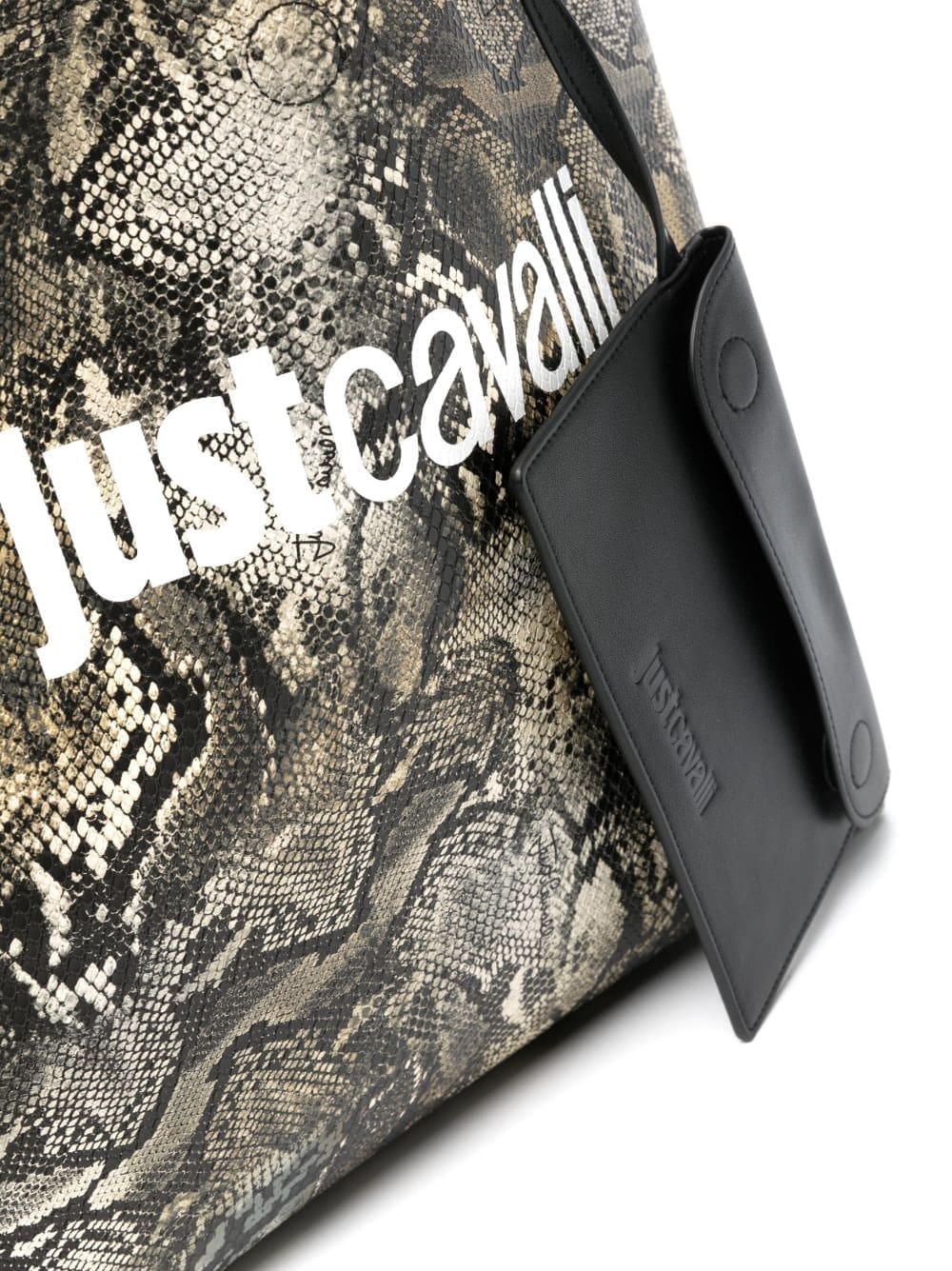 Just Cavalli logo-print snakeskin-effect tote bag - Image 4