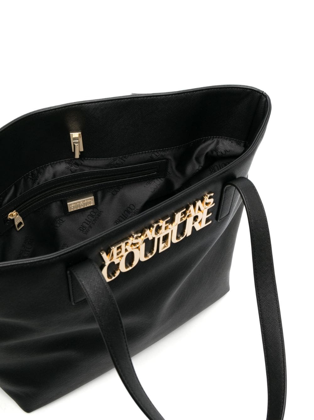 Versace Jeans Couture logo-plaque faux-leather tote bag - Image 5