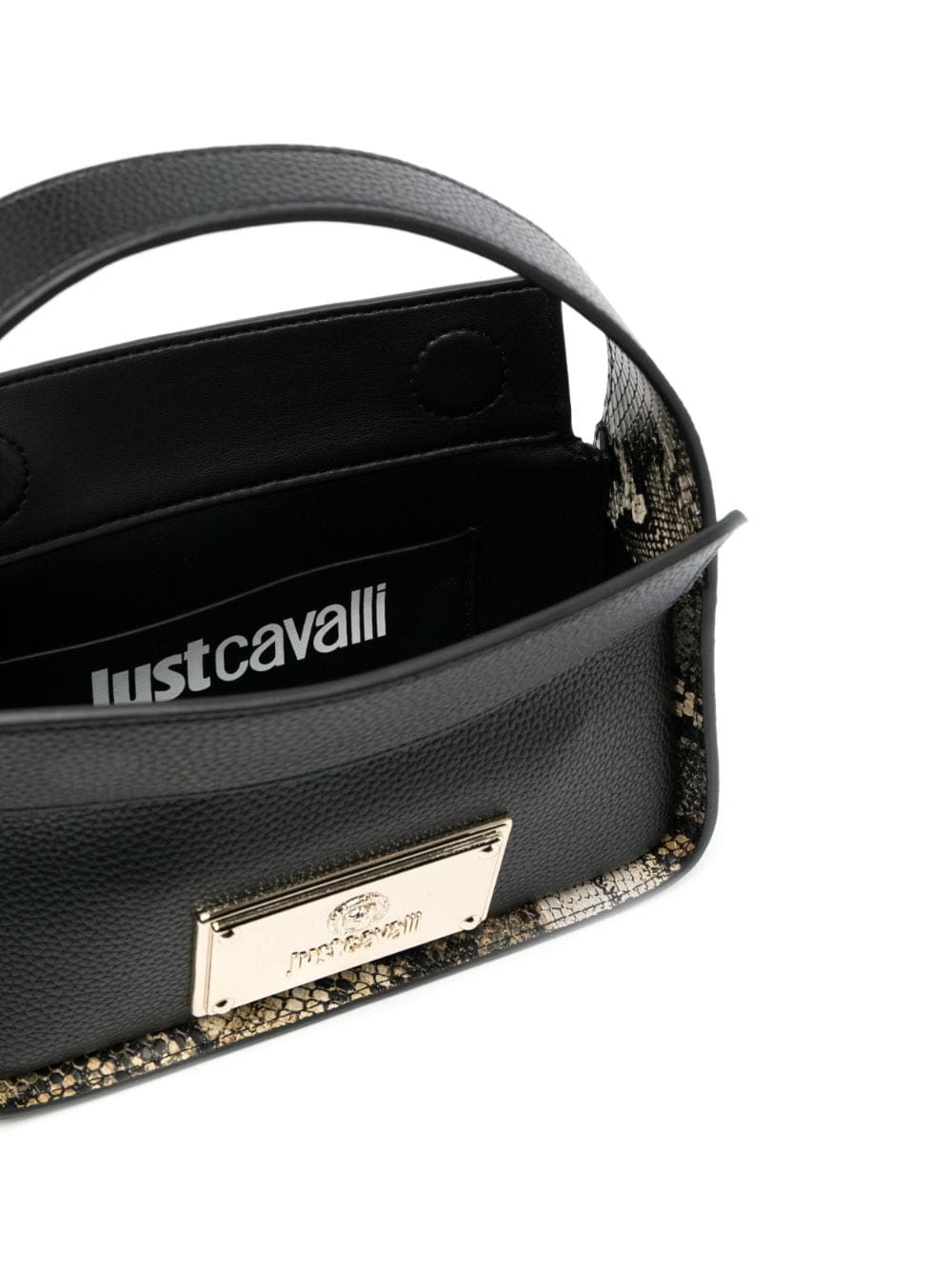 Just Cavalli logo-plaque pebbled crossbody bag - Image 5