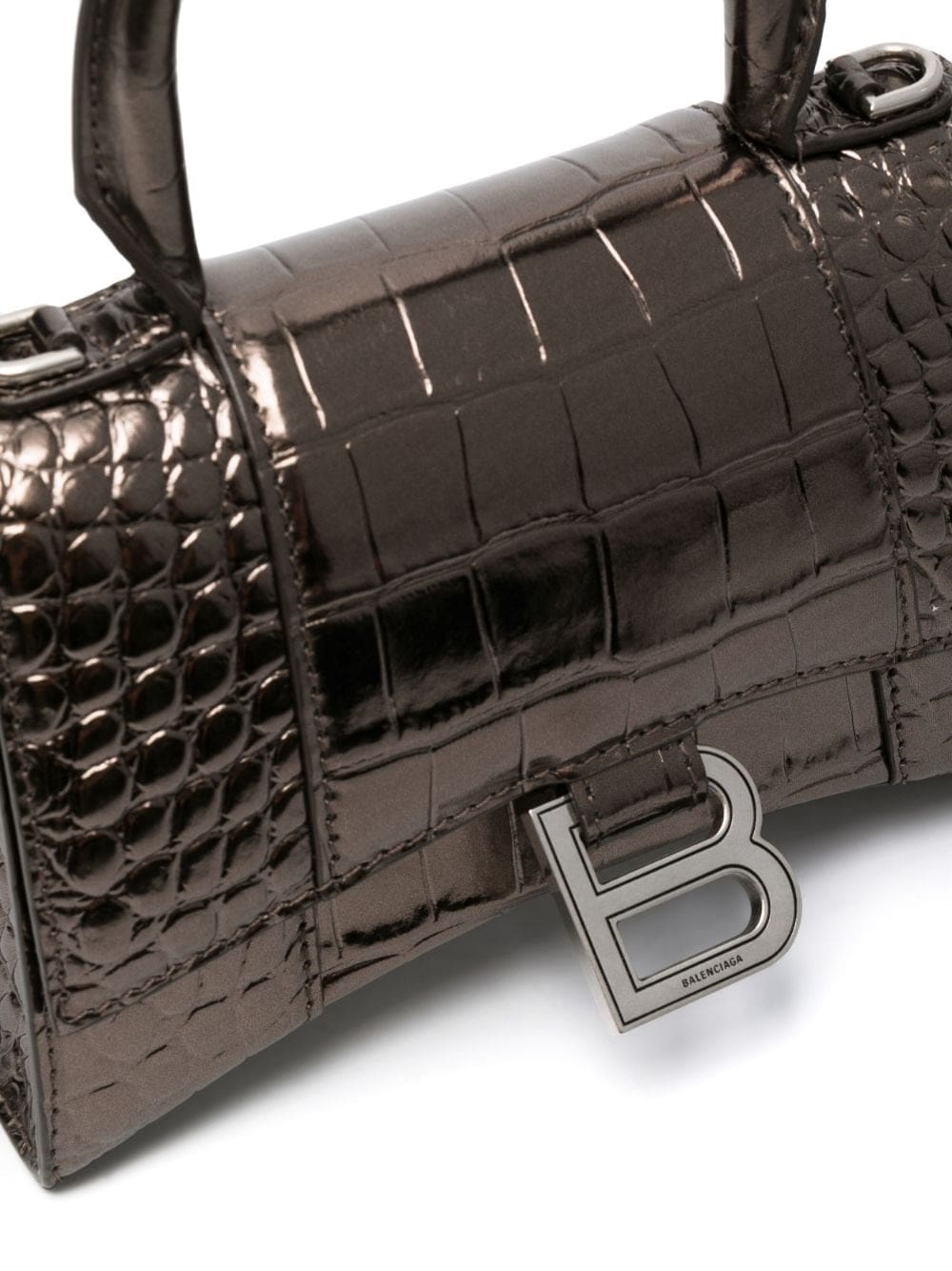 Balenciaga Hourglass XS crocodile-embossed tote bag - Image 5