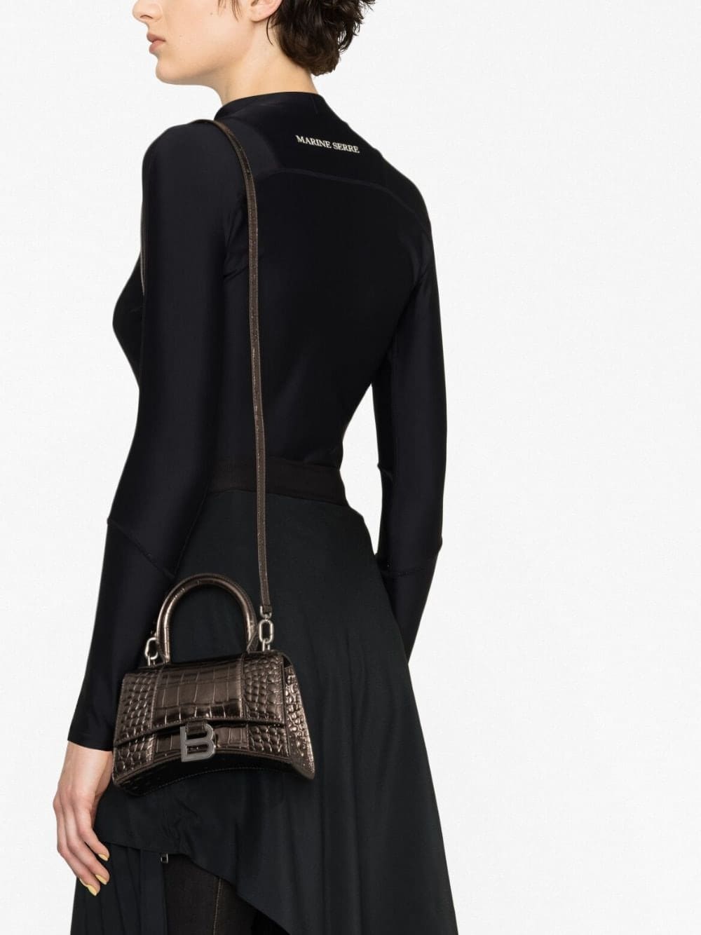 Balenciaga Hourglass XS crocodile-embossed tote bag - Image 3