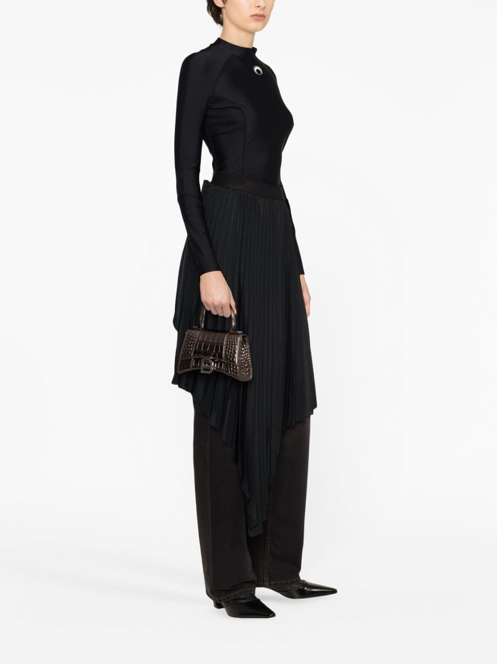 Balenciaga Hourglass XS crocodile-embossed tote bag - Image 2