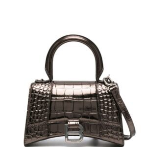 Balenciaga Hourglass XS crocodile-embossed tote bag